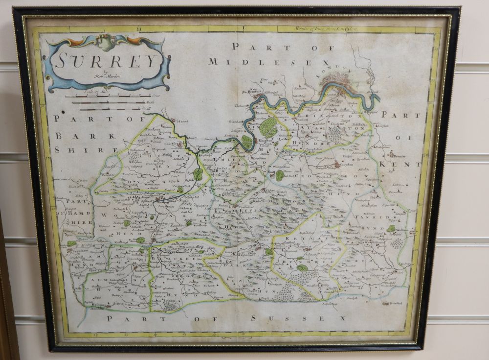 Map of Surrey by Robert Morden